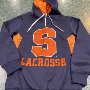 Syracuse Lacrosse Sweatshirt Hoodie Blue Men's Sm